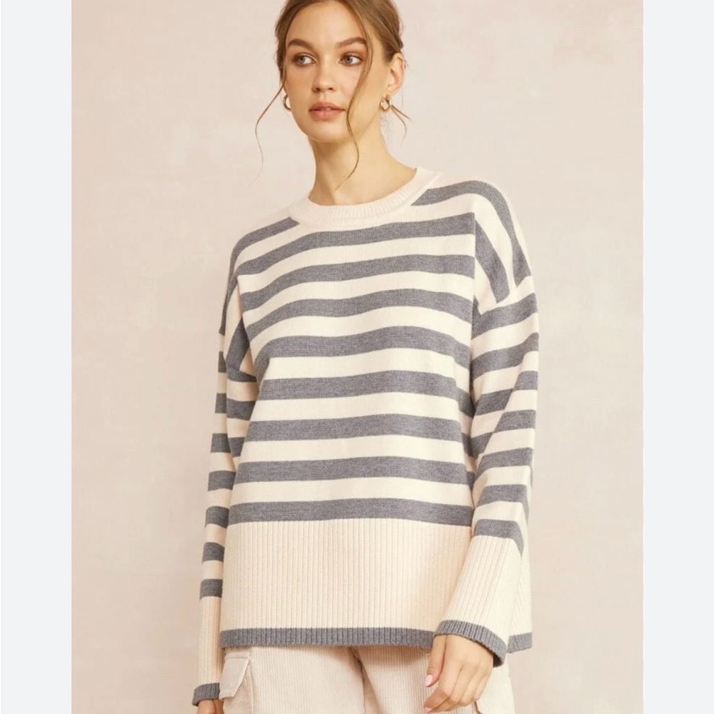 Zara Striped Oversized Sweater